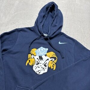 Nike North Carolina Tar Heels Hoodie Mens M UNC Club Fleece Pullover Blue